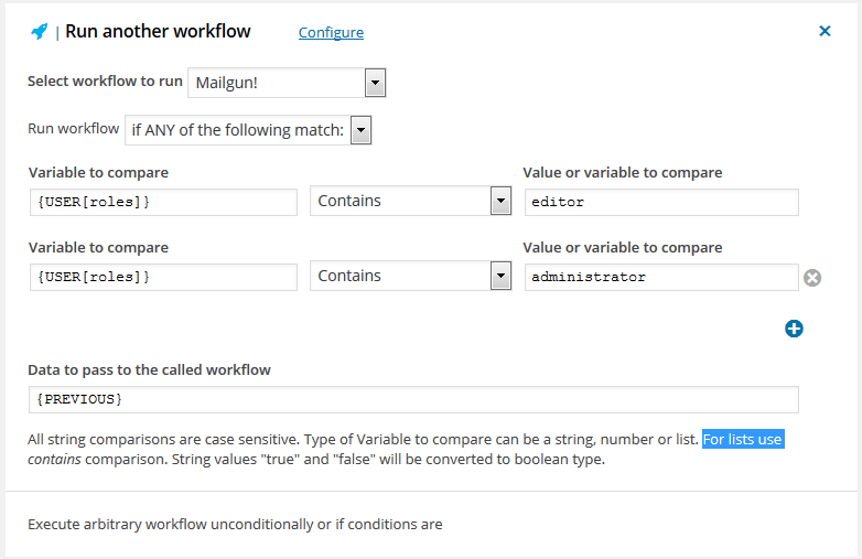 Run another workflow conditionally
